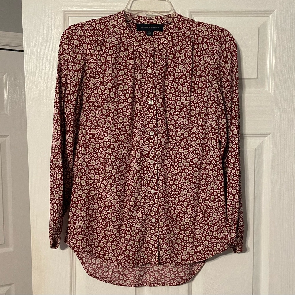 Tommy Hilfiger Floral Print Button Down Top
